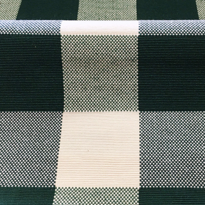 110" Wide Raven Green Large Plaid Check Woven Jacquard Fabric - Classic & Modern