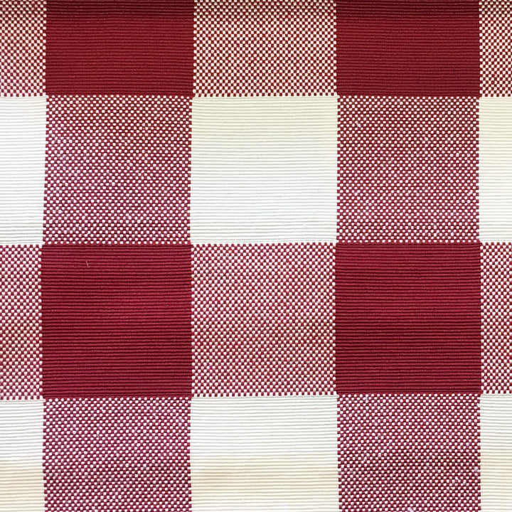 110" Wide Raven Red Large Plaid Check Woven Jacquard Fabric - Classic & Modern