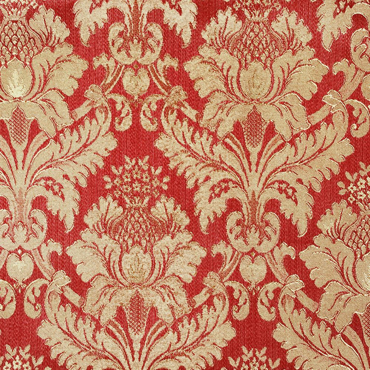 110" Wide Red Gold Damask Soft Sheen Jacquard Fabric - Classic Modern Fabrics