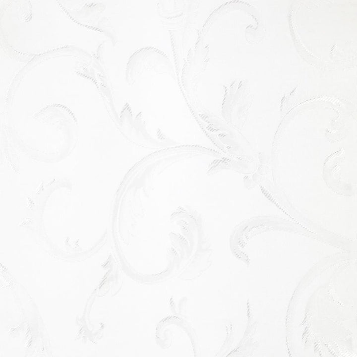 110" Wide Winter White Scroll Floral Soft Sheen Jacquard Fabric - Classic Modern Fabrics