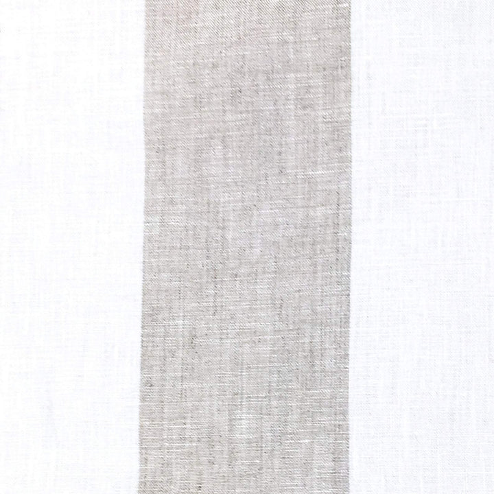 118" WIDE Lanshire Pure 100% linen fabric Wide Stripe / Natural Beige White / Drapery, Curtain, Upholstery, Apparel /Fabric by the Yard - Classic & Modern