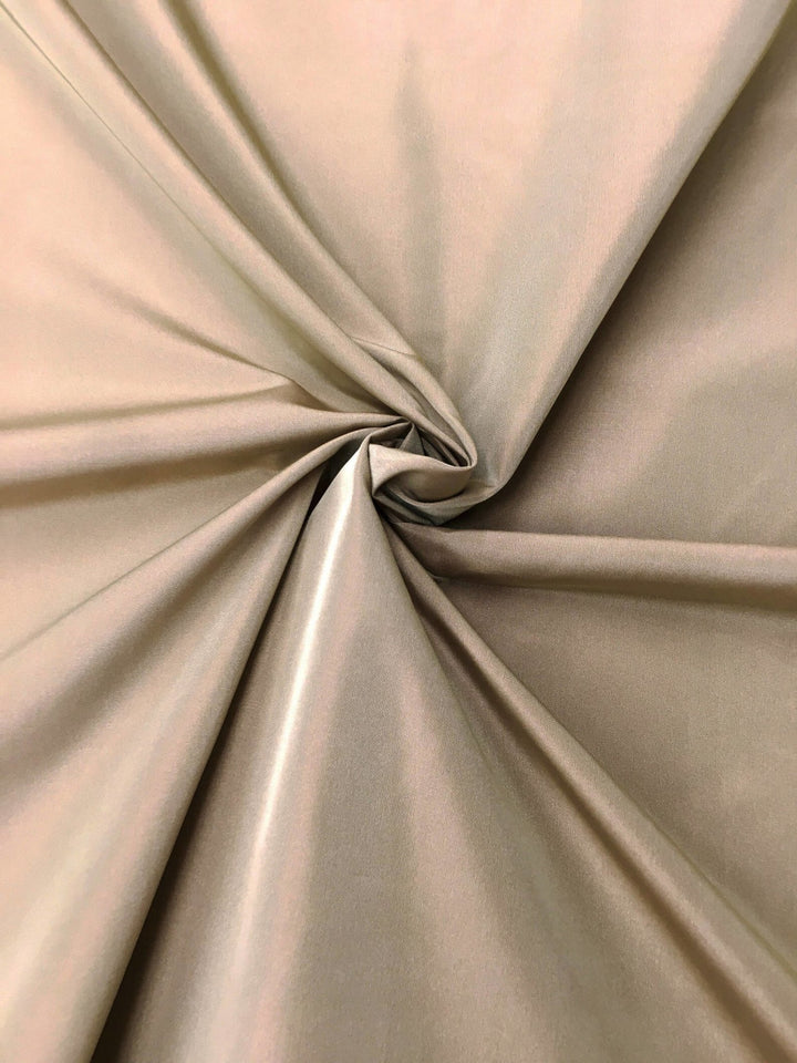 120" WIDE Beige Solid Faux Taffeta Silk Dupioni Fabric - Classic & Modern