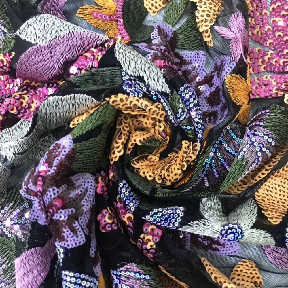 cute dress fabric 5 YARDS / Lili-Rose Cute Floral Crochet Embroidery Mesh Ground Lace / Party Prom Bridal Dress Fabric