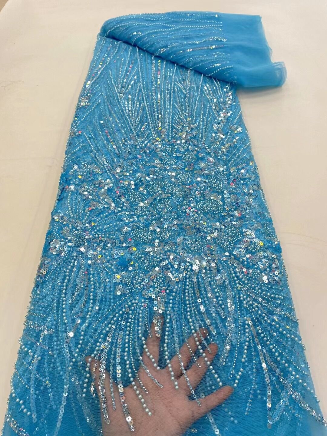5 YARDS / 15 COLORS / Yasmina Floral Beaded Embroidery Glitter Mesh Lace Party Prom Bridal Dress Fabric 5 YARDS / 15 COLORS / Yasmina Floral Beaded Embroidery Glitter Mesh Lace Party Prom Bridal Dress Fabric