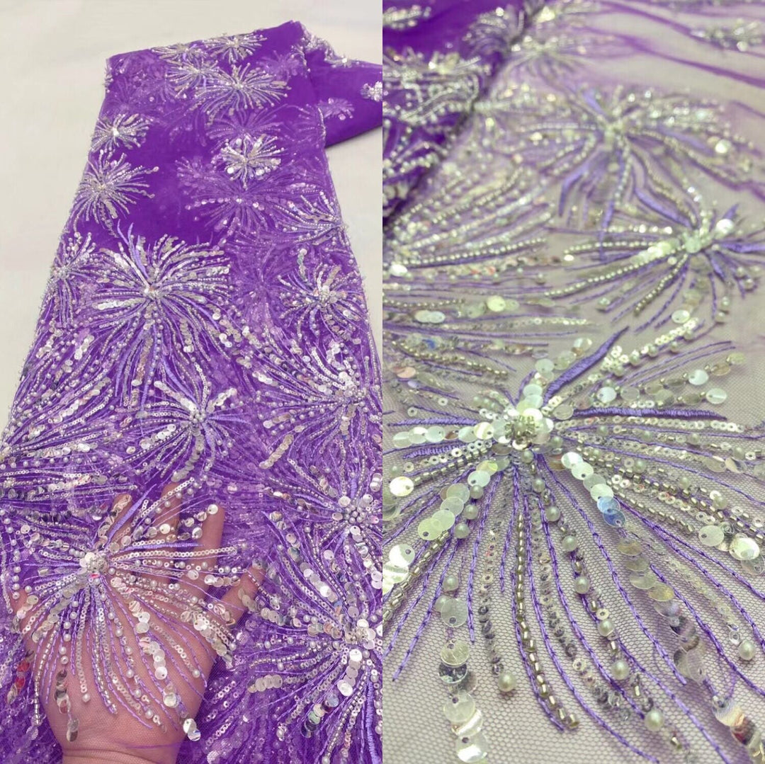 5 YARDS / 6 COLORS / Linoa Iridescent Glitter Sequin Embroidery Tulle Mesh  LaceParty Prom Bridal Dress Fabric