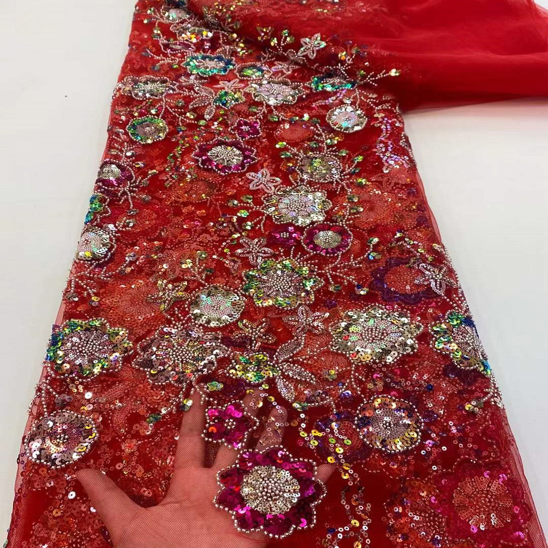 5 YARDS / 6 COLORS / Linoa Iridescent Glitter Sequin Embroidery Tulle –  Classic Modern Fabrics