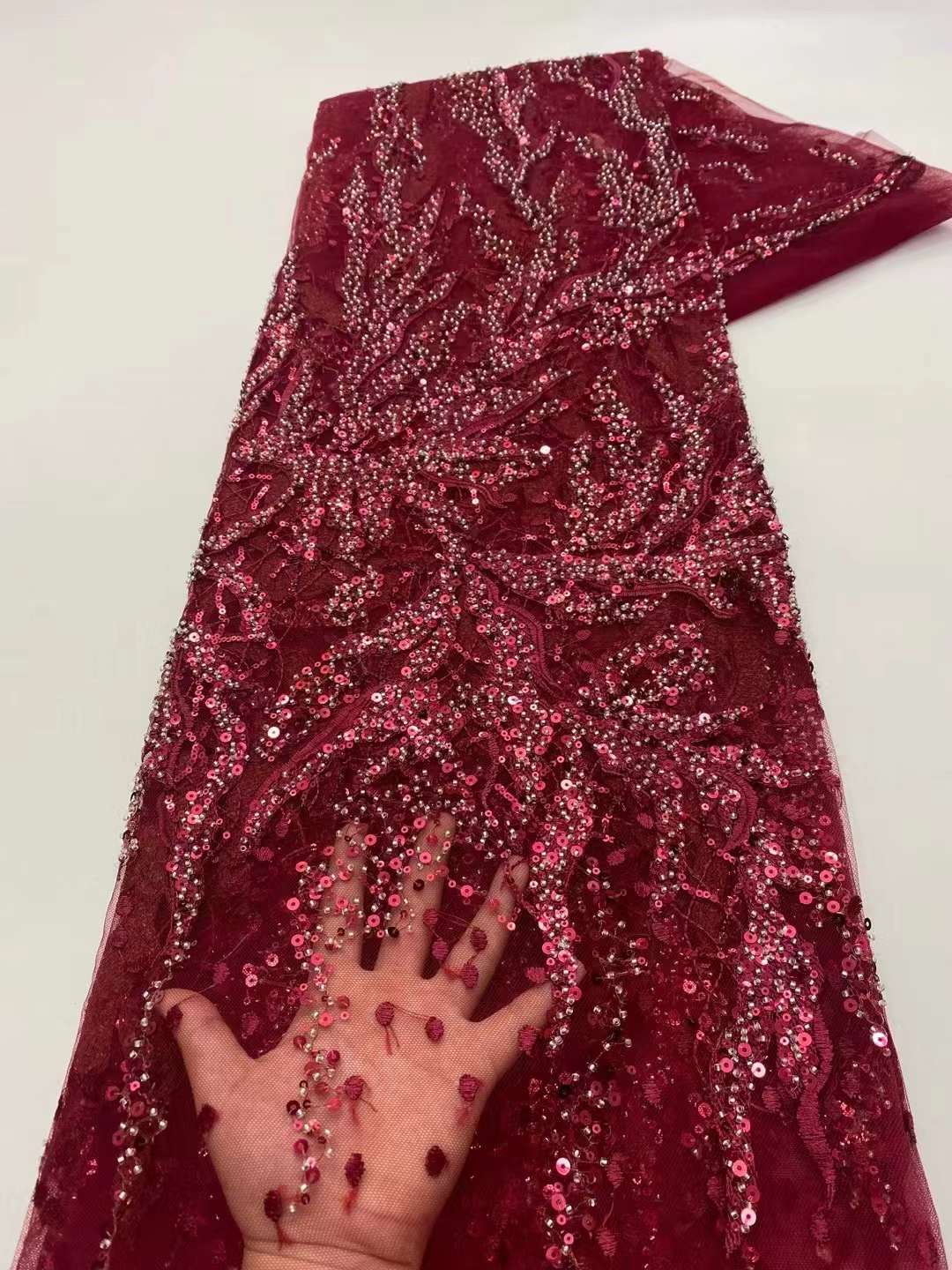 5 YARDS / 7 COLORS / Abstract Sequin Beaded Embroidery Glitter Mesh Lace Party Prom Bridal Dress Fabric 5 YARDS / 7 COLORS / Abstract Sequin Beaded Embroidery Glitter Mesh Lace Party Prom Bridal Dress Fabric