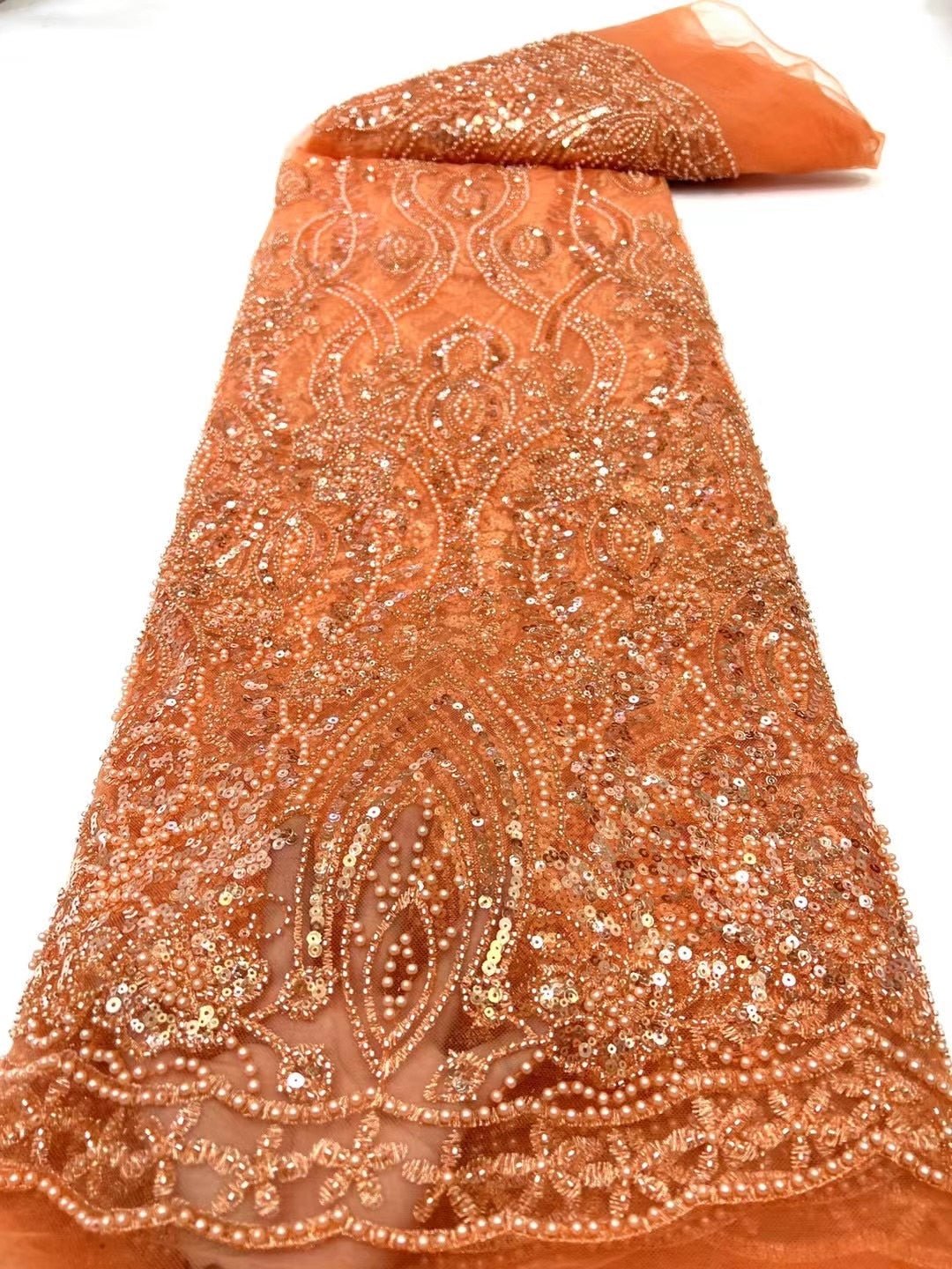 Embro Color 5 YARDS / 7 COLORS / Cassiopée Luxury Full Beaded Glitter Sequin Embro ...