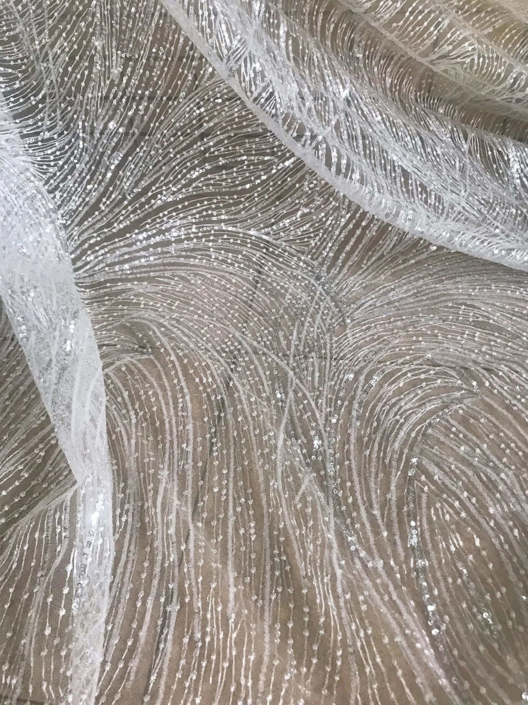 mesh dress fabric SALE, 4 Color Mesh Gold Glitter Fabric, Wedding Dress Fabric With Wave Style, Glitter Ironing Fabric, Gauze for Wedding-shs