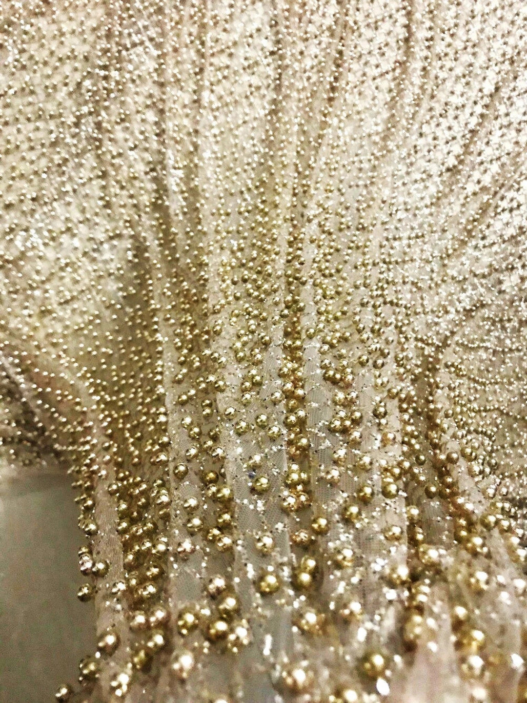 5 YARDS / Joanna Overall Gold Beads Metallic Gold Glitter Embroidery Mesh Lace / Party Prom Bridal Dress Fabric 5 YARDS / Joanna Overall Gold Beads Metallic Gold Glitter Embroidery Mesh Lace / Party Prom Bridal Dress Fabric