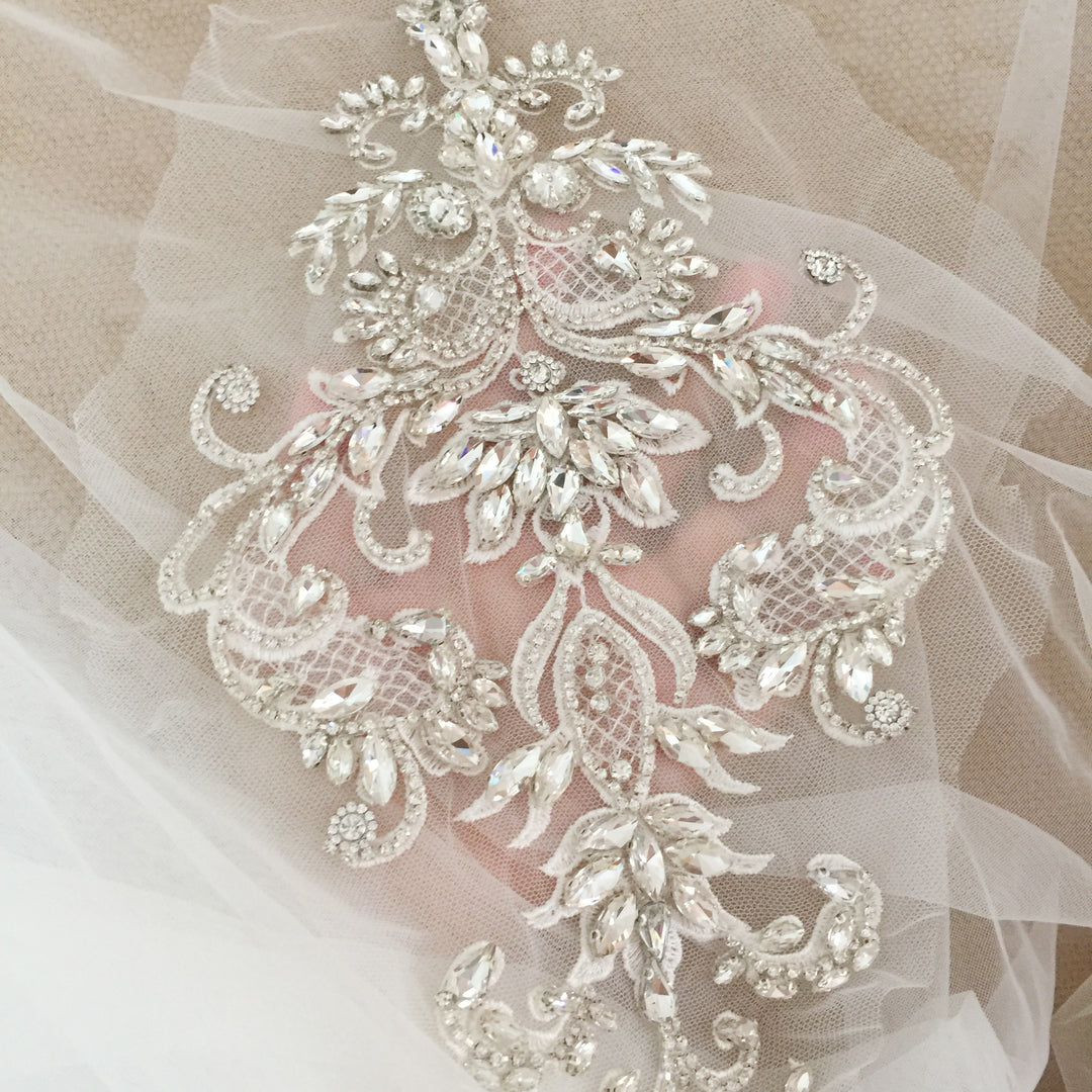 1 Piece / Bridal Wedding Party Rhinestone Bridal Beaded Glitter Full Body Applique