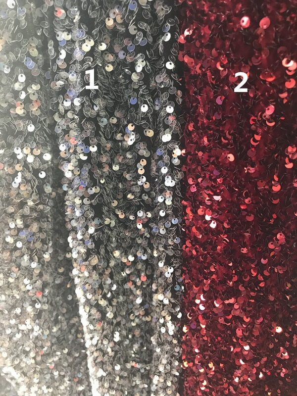 5 YARDS / 2 COLORS / Dior Allover Beaded Sequin Embroidered Mesh Lace Wedding Party Dress Fabric