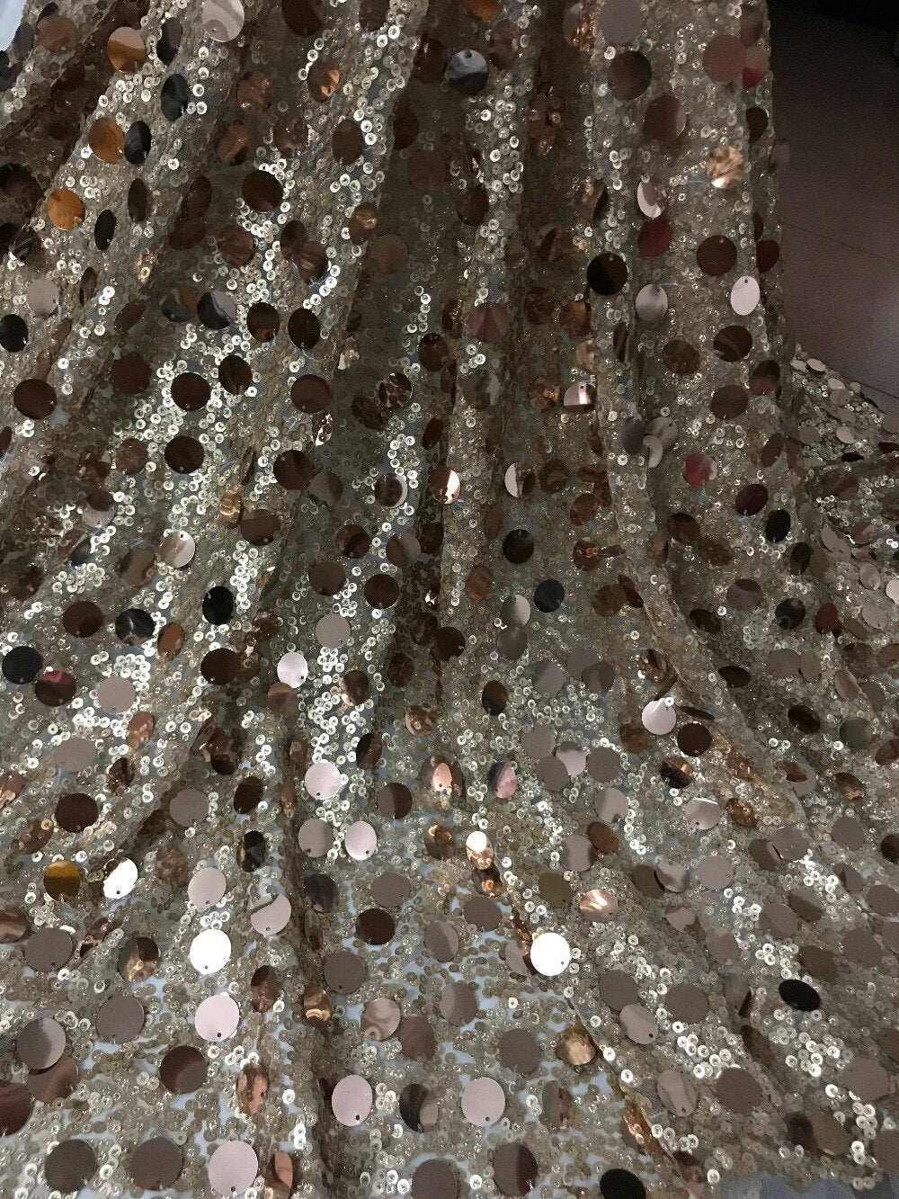 5 YARDS / Joanna Floral Beaded Embroidery Glitter Mesh Lace  Party Prom Bridal Dress Fabric