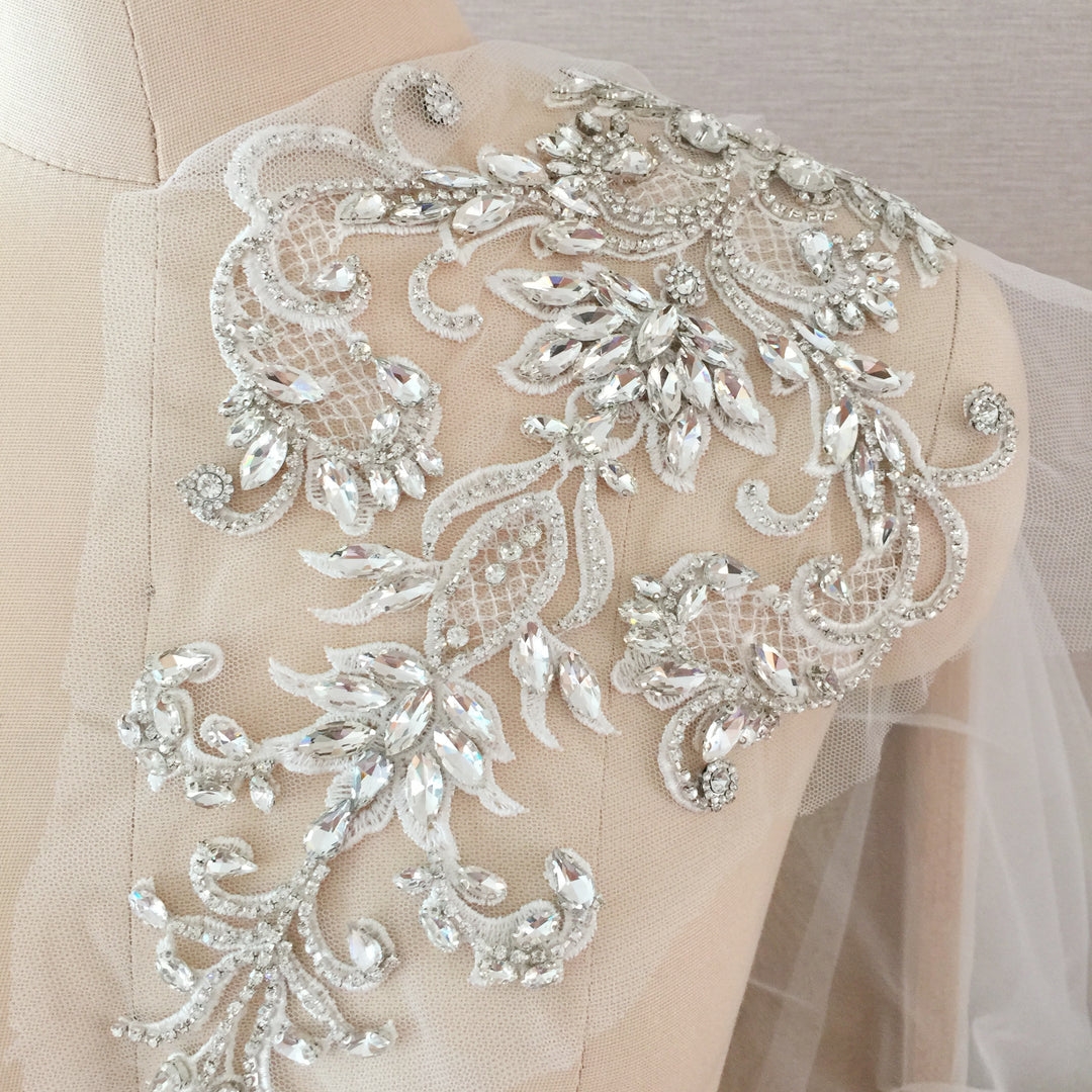 1 Piece / Bridal Wedding Party Rhinestone Bridal Beaded Glitter Full Body Applique