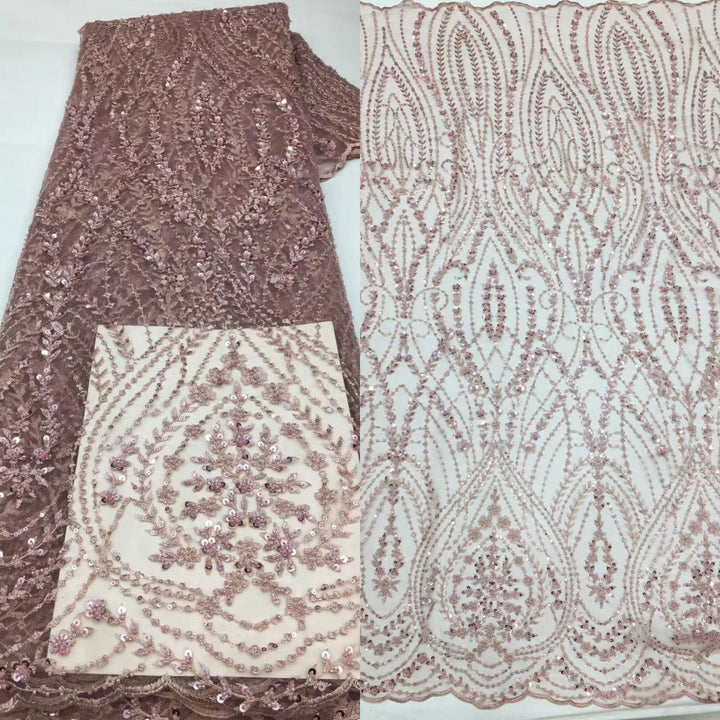 5 YARDS / 17 COLORI / Tessuto per abiti da cerimonia nuziale da sposa, con paillettes, perline, ricami, pizzo scintillante, Albertine