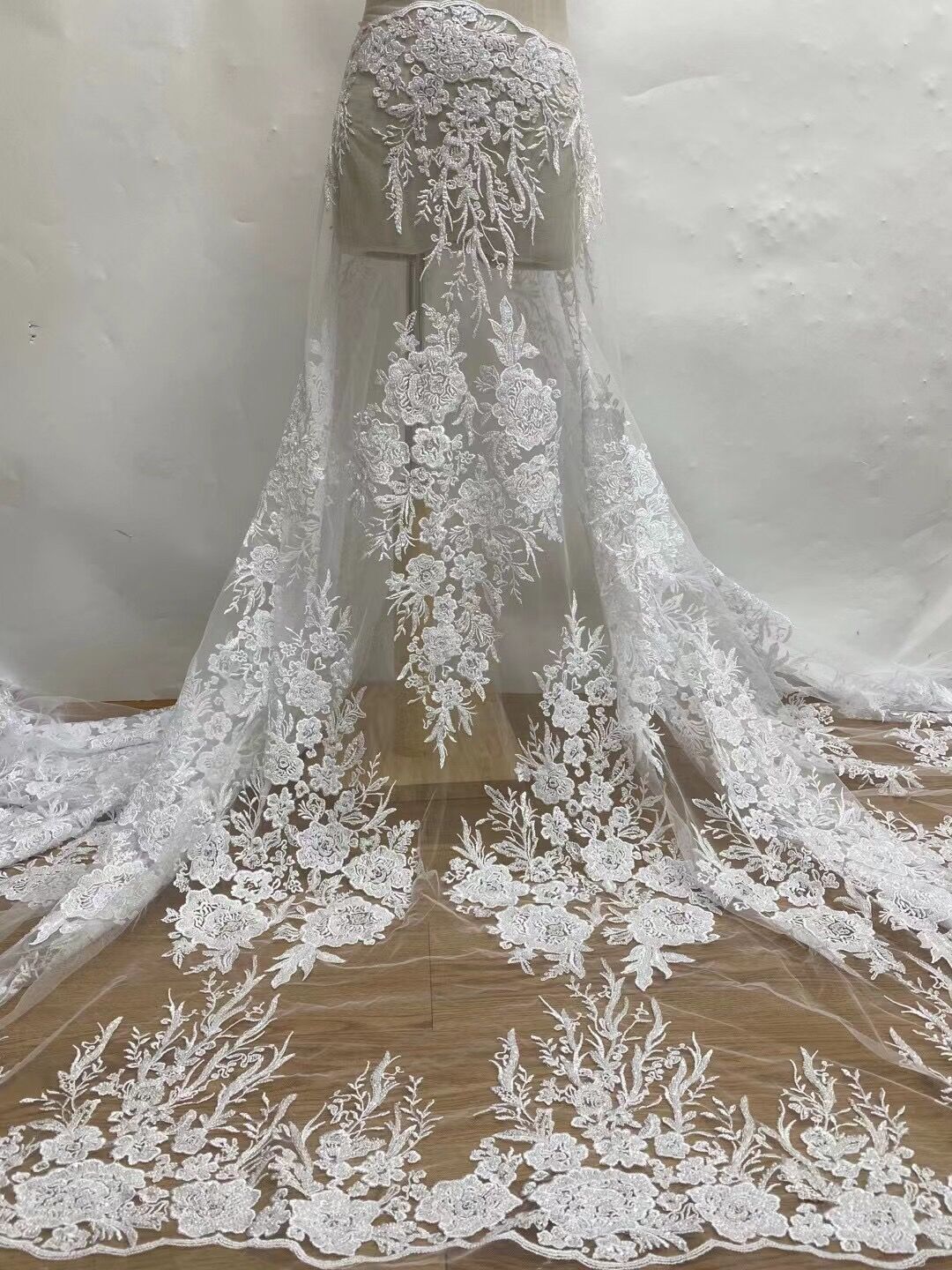 5 YARDS / 3 COLORS / Esme Floral Embroidery Mesh Lace Party Prom Brid Classic Modern Fabrics 5 YARDS / 3 COLORS / Esme Floral Embroidery Mesh Lace Party Prom Brid Classic Modern Fabrics