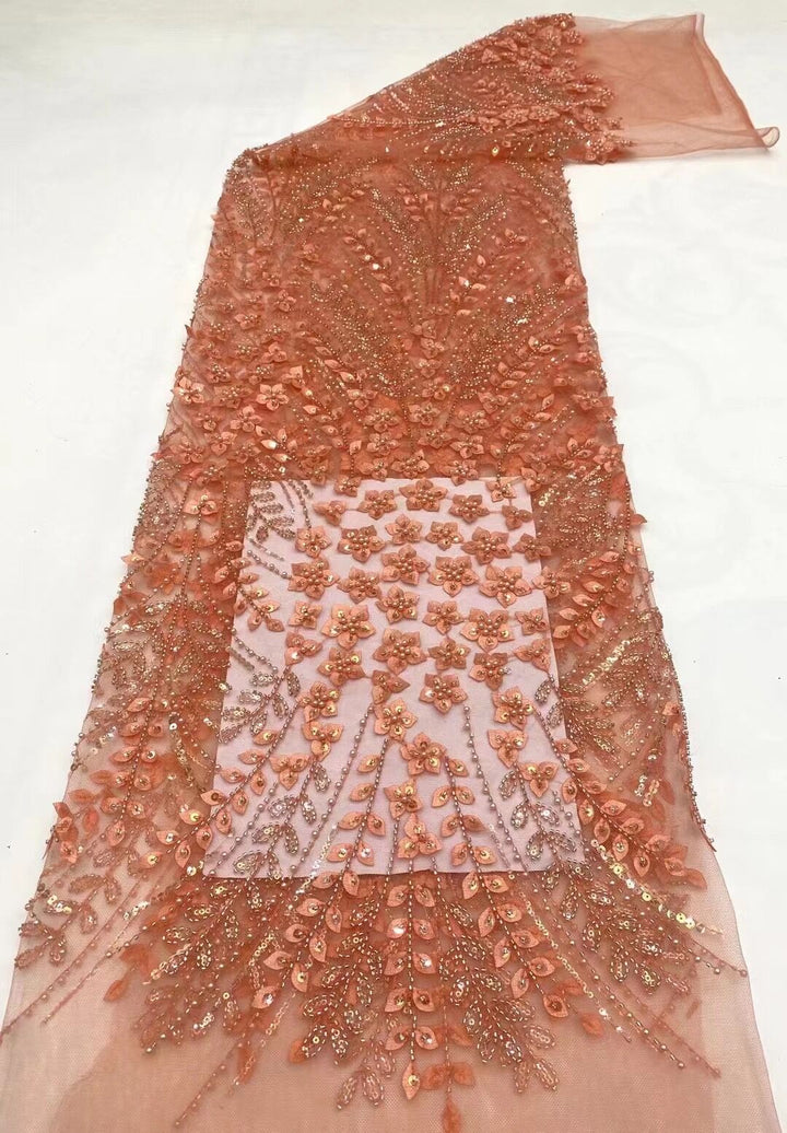 5 YARDS / 14 COLORS / Édith Sequin Beaded Embroidered  Mesh Sparkly Lace Bridal Wedding Party Dress Fabric