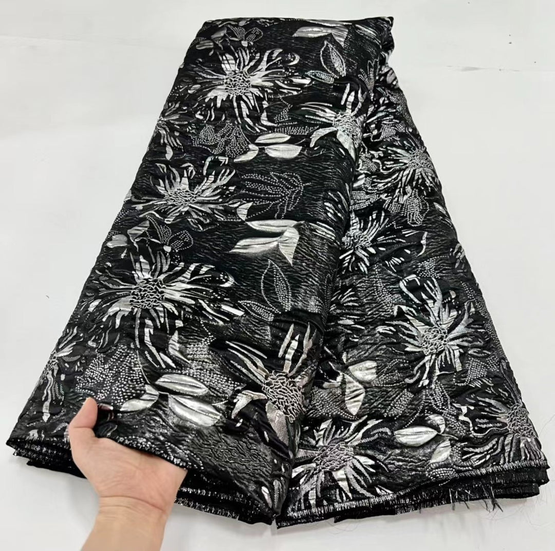 5 YARDS / 6 COLORS / Large Flower Graphic Viscose Jacquard Brocade Woven Fashion Jacket Dress Fabric
