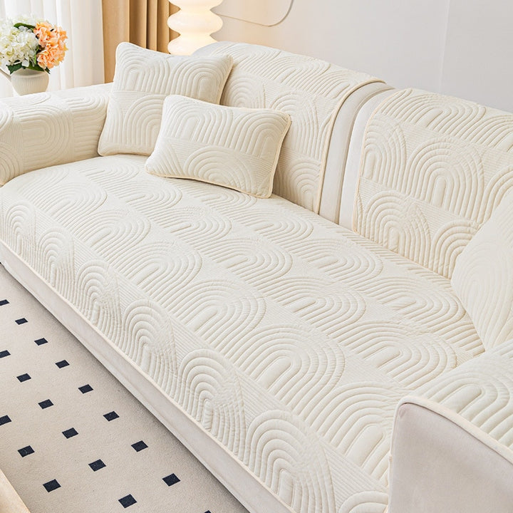 5 COLORI / Fodera protettiva componibile per divano componibile dal design geometrico in morbido peluche spesso Fodera resistente, lavabile ed elegante per l'arredamento del soggiorno della camera da letto 