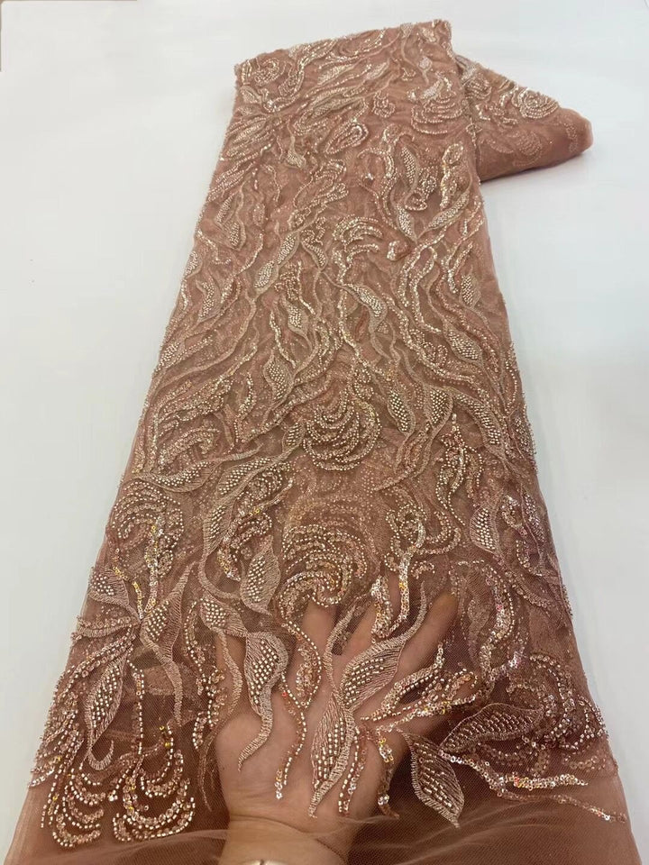 5 YARDS / 9 COLORI / Tessuto per abiti da cerimonia nuziale da sposa, in pizzo scintillante, con paillettes e perline, ricamato
