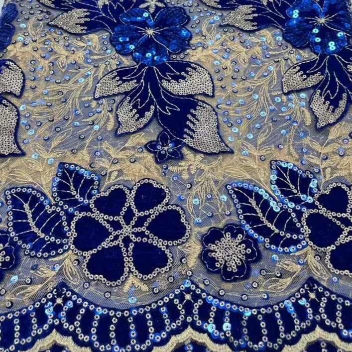 5 YARD / 9 COLORI / Tessuto per abiti da cerimonia nuziale in pizzo scintillante con ricami di perline e paillettes Alexis