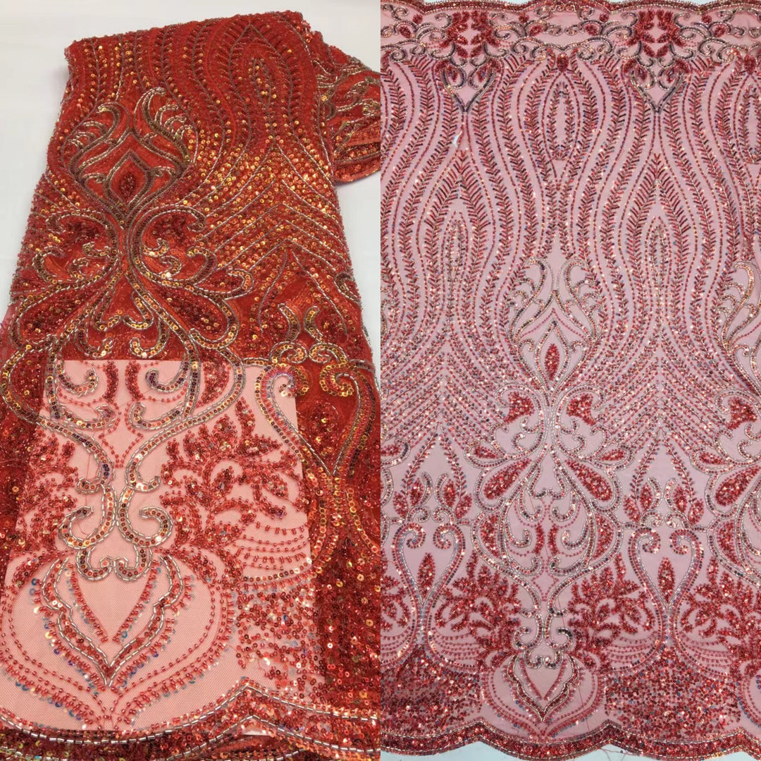 5 YARDS / 14 COLORI / Tessuto per abiti da cerimonia nuziale da sposa, in pizzo scintillante, con paillettes e perline, Camille