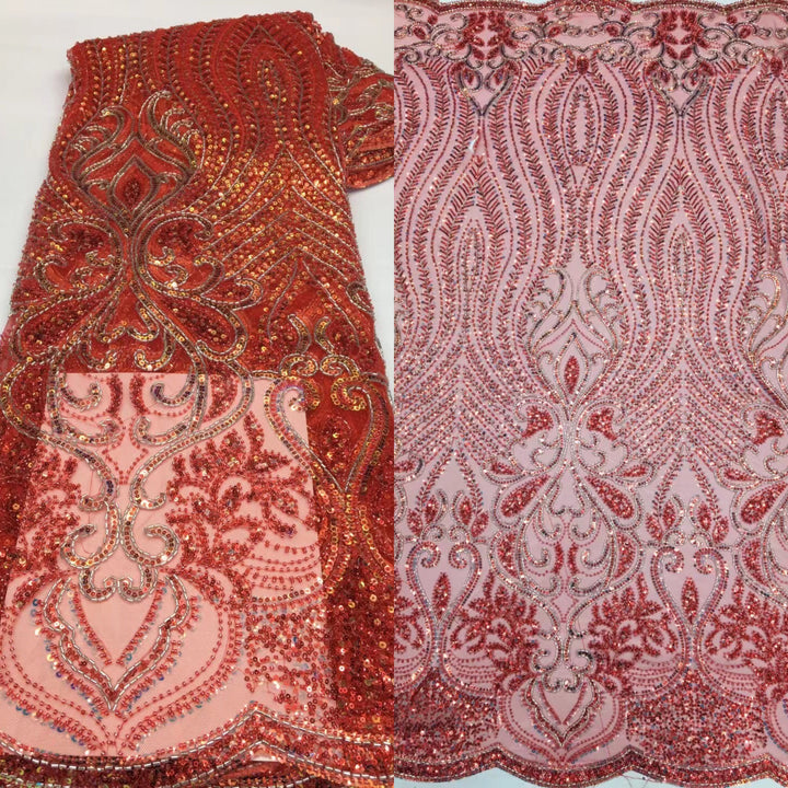 5 YARDS / 14 COLORI / Tessuto per abiti da cerimonia nuziale da sposa, in pizzo scintillante, con paillettes e perline, Camille