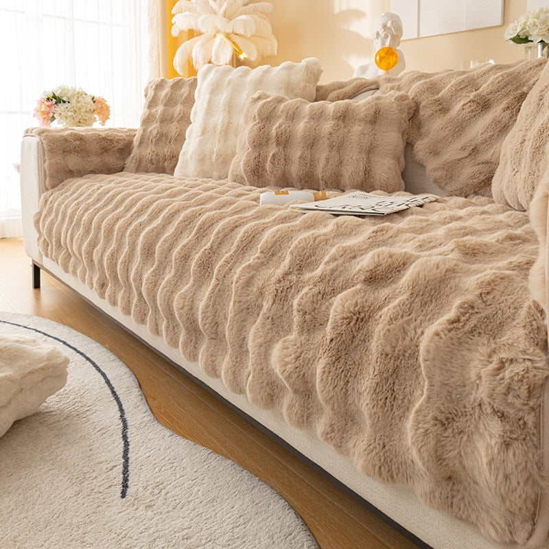 Fodera per sedia in velluto elasticizzato con schienale alato, set da 2 pezzi con fondo elastico, colore beige, per sedie con schienale alto, copertura elegante e protettiva per mobili
