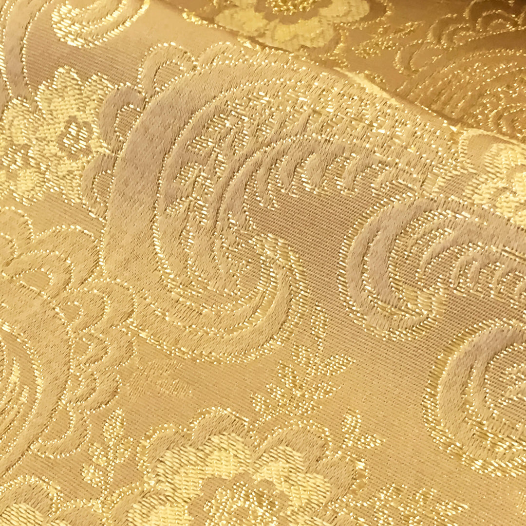 Bastien Gold Large Floral Jacquard Brocade Fabric - Classic & Modern