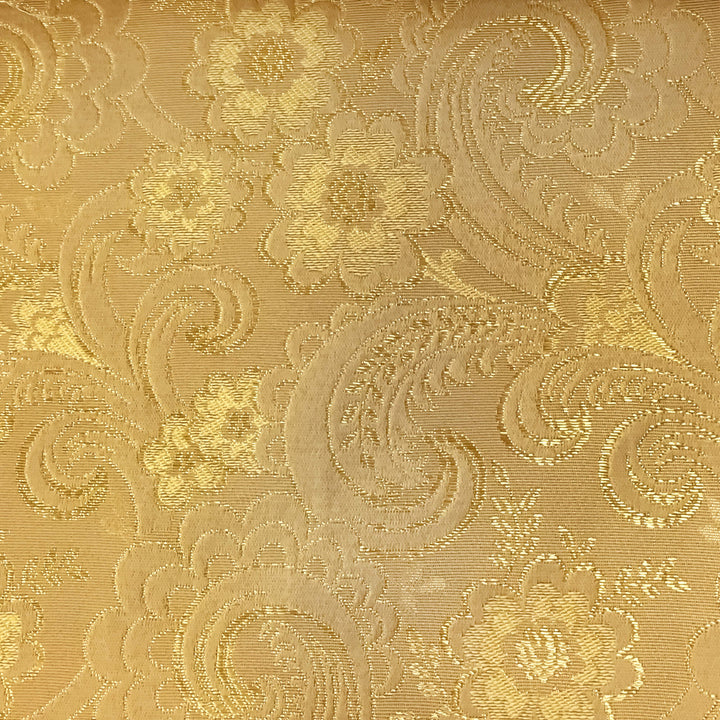 Bastien Gold Large Floral Jacquard Brocade Fabric - Classic & Modern