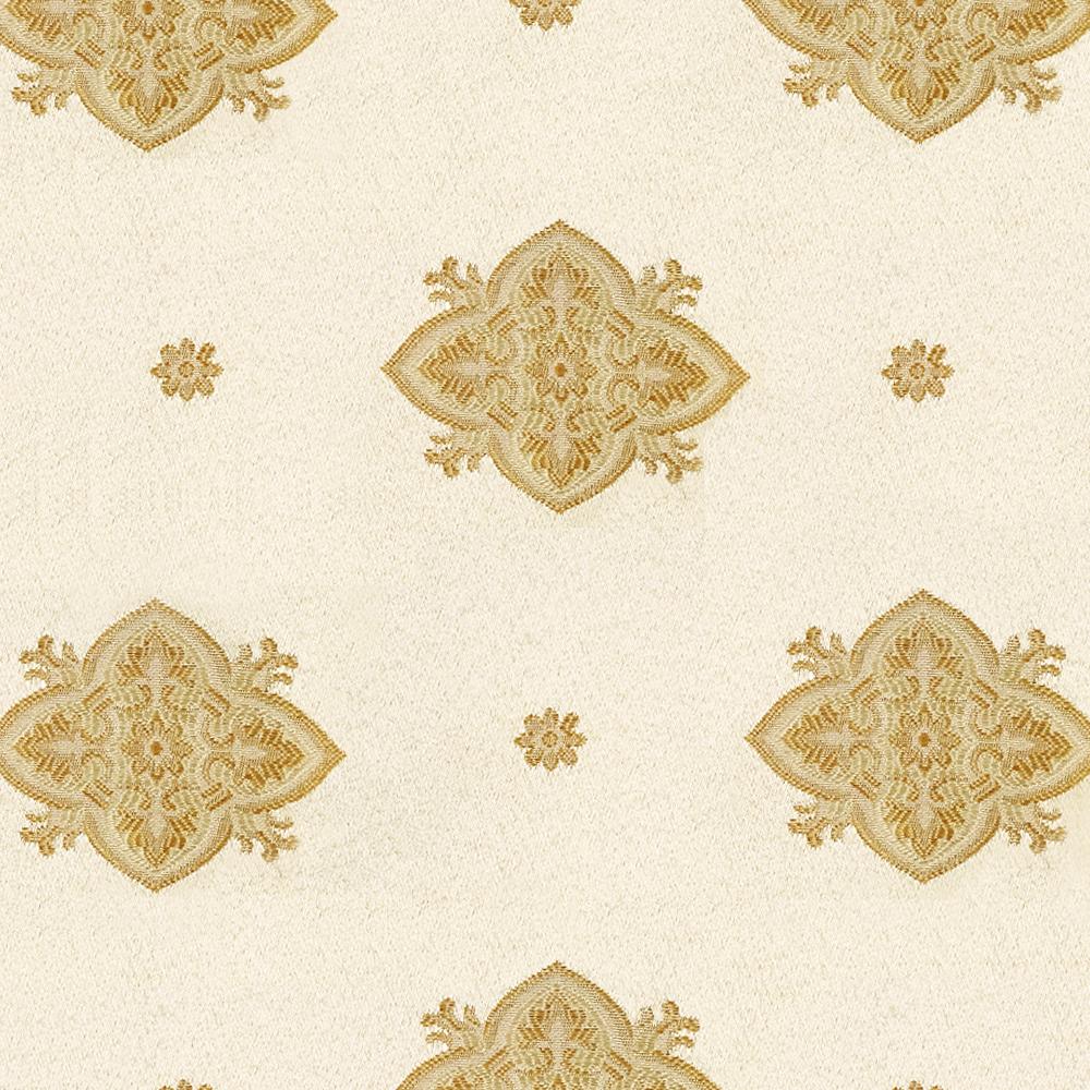 Classic Quatrefoil Woven Jacquard Light Gold Fabric - Classic & Modern