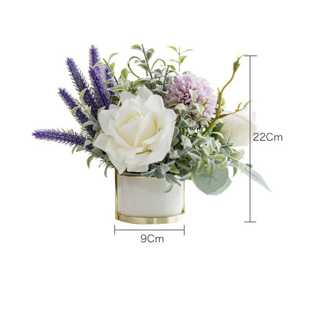 Fake Artificial Flower Bouquet with Vase / Flower Arrangements Wedding Decoration / Table Centerpieces / Home Decor Gift - Classic & Modern