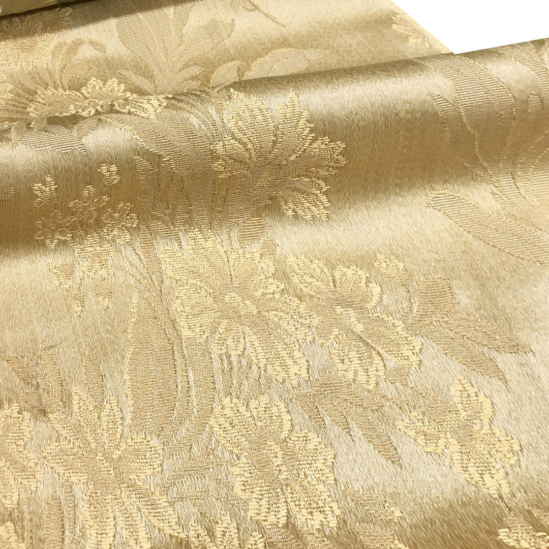 GINEVRE Gold Floral Jacquard Brocade Fabric - Classic & Modern