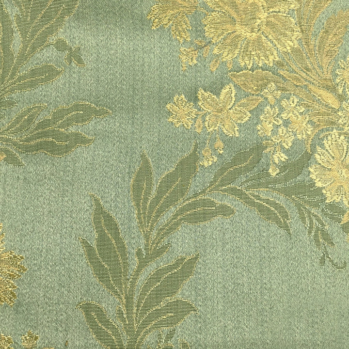 GINEVRE Green Gold Floral Jacquard Brocade Fabric - Classic & Modern