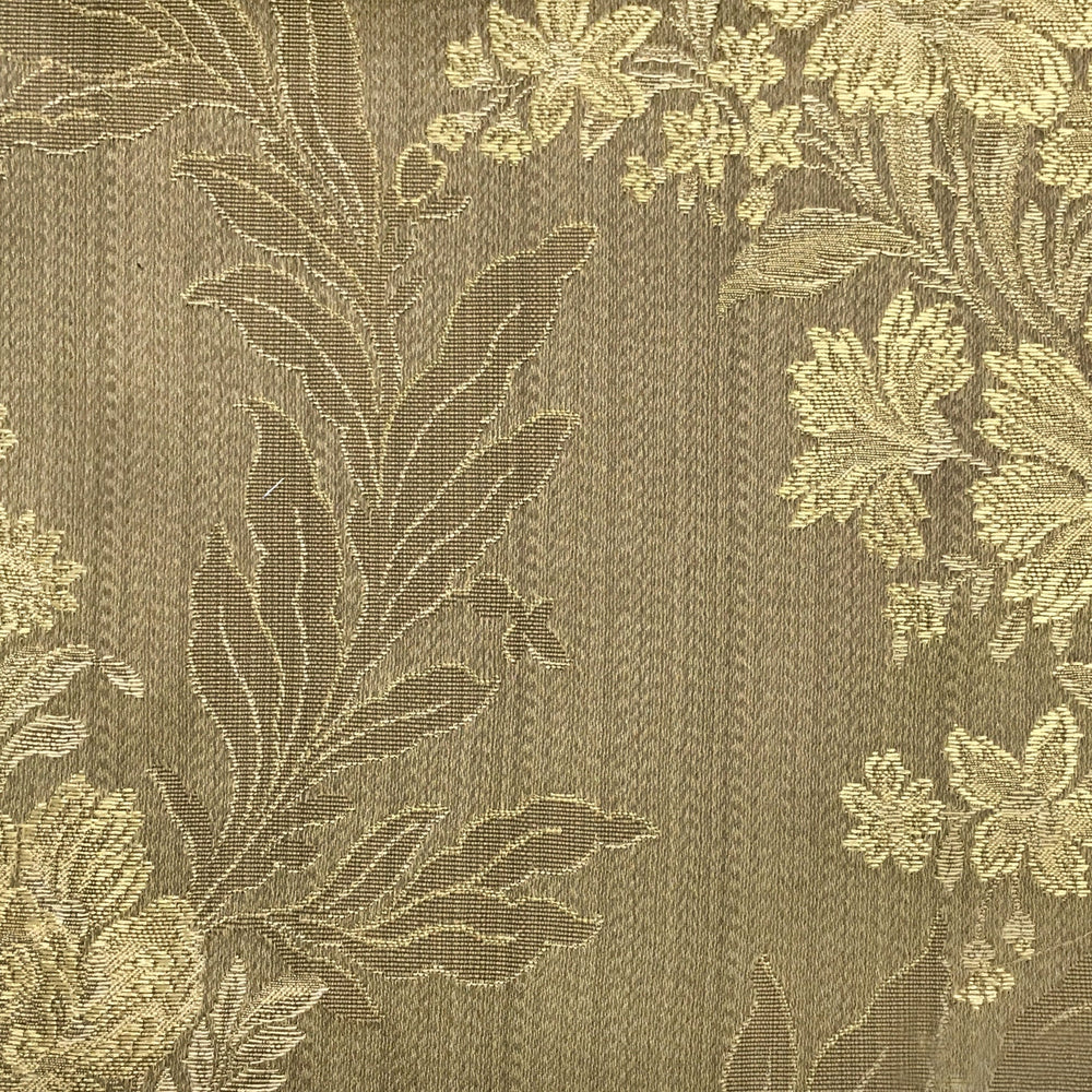 GINEVRE Olive Gold Floral Jacquard Brocade Fabric - Classic & Modern