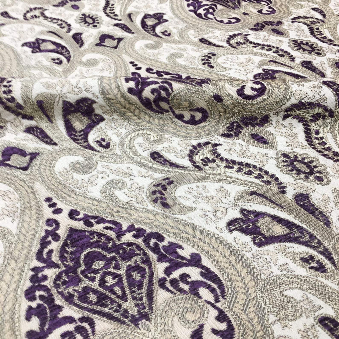 Versailles Damask Brocade Chenille Woven Jacquard Fabric | 6 Colors