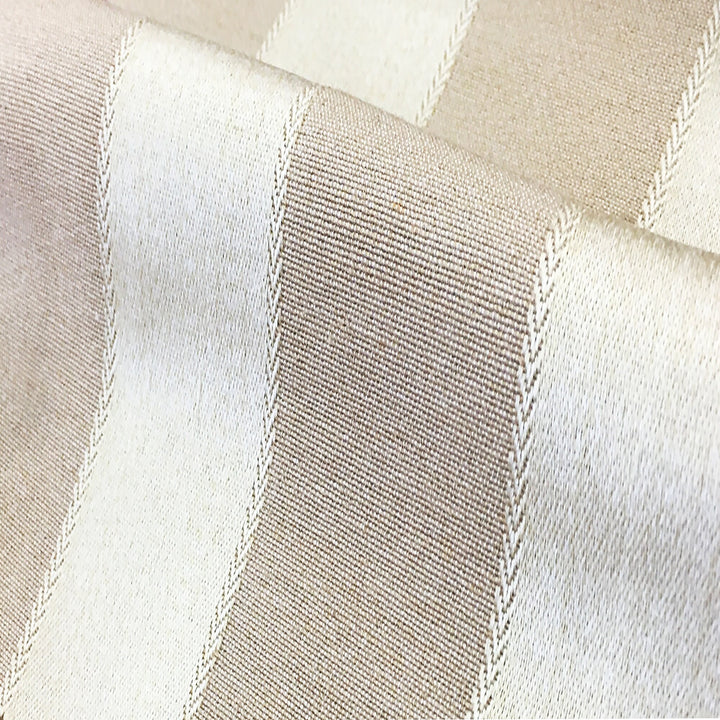 BARITON Light Brown Classic Contrasting Striped Brocade Jacquard Fabric