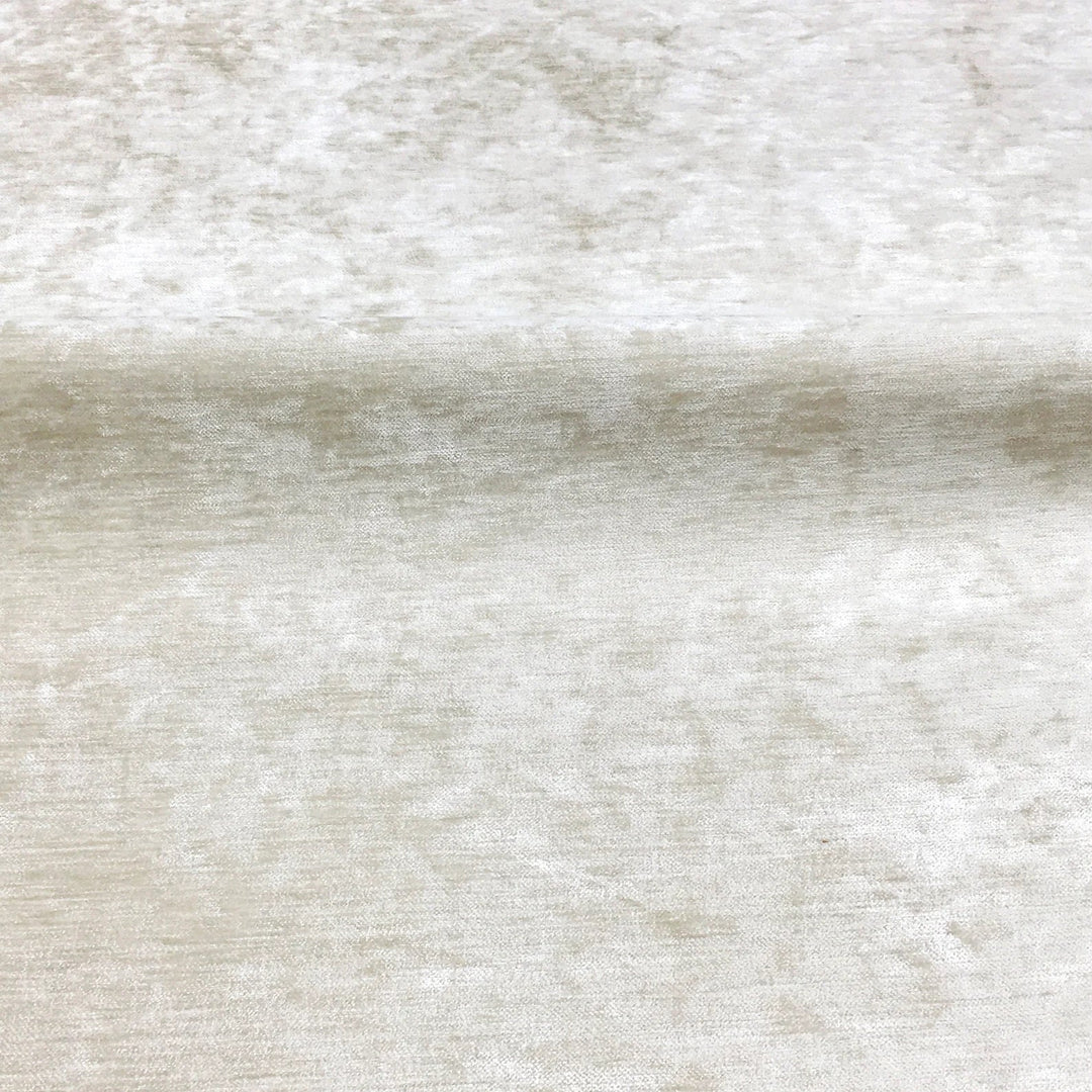 Ivory Beige Soft Chenille Velvet Solid Tone on Tone Fabric - Classic Modern Fabrics