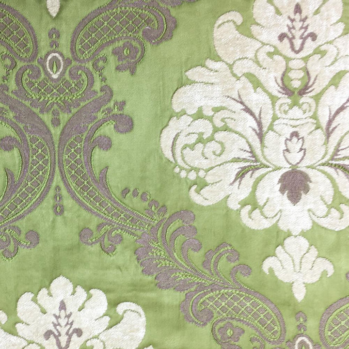 Labelle Damask Brocade Jacquard Green Fabric - Classic & Modern