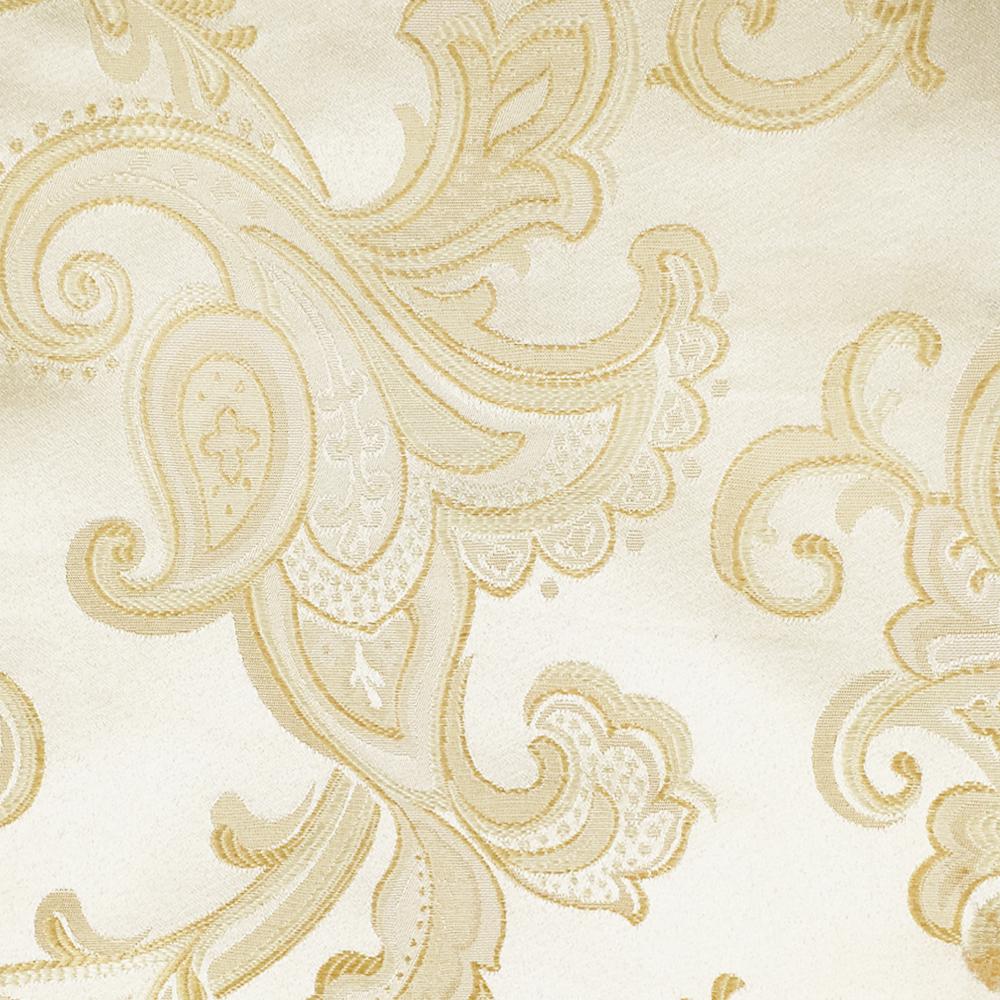 Large Paisley Woven Jacquard Light Gold Fabric - Classic & Modern