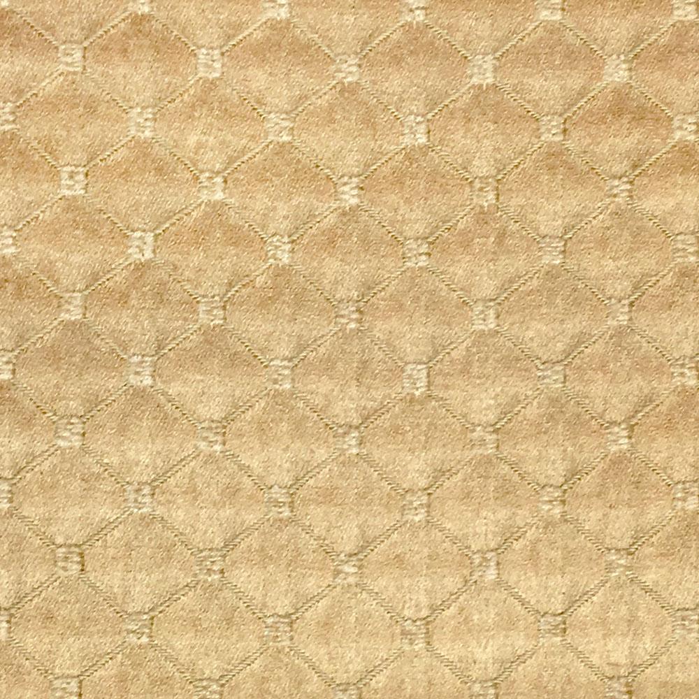 Laura Diamond Dots Woven Jacquard Beige Fabric - Classic & Modern
