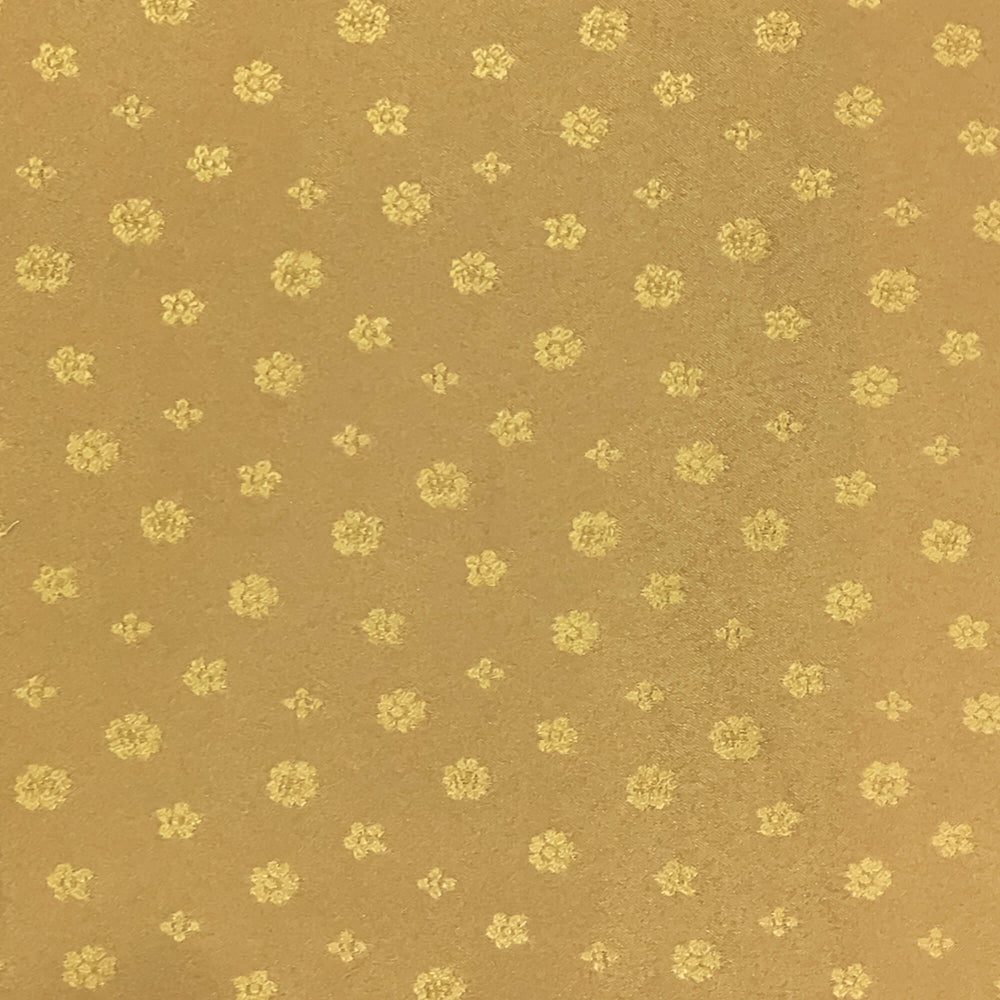 Louise Gold Small Floral Jacquard Brocade Fabric - Classic & Modern