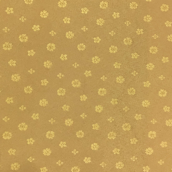 Louise Gold Small Floral Jacquard Brocade Fabric - Classic & Modern