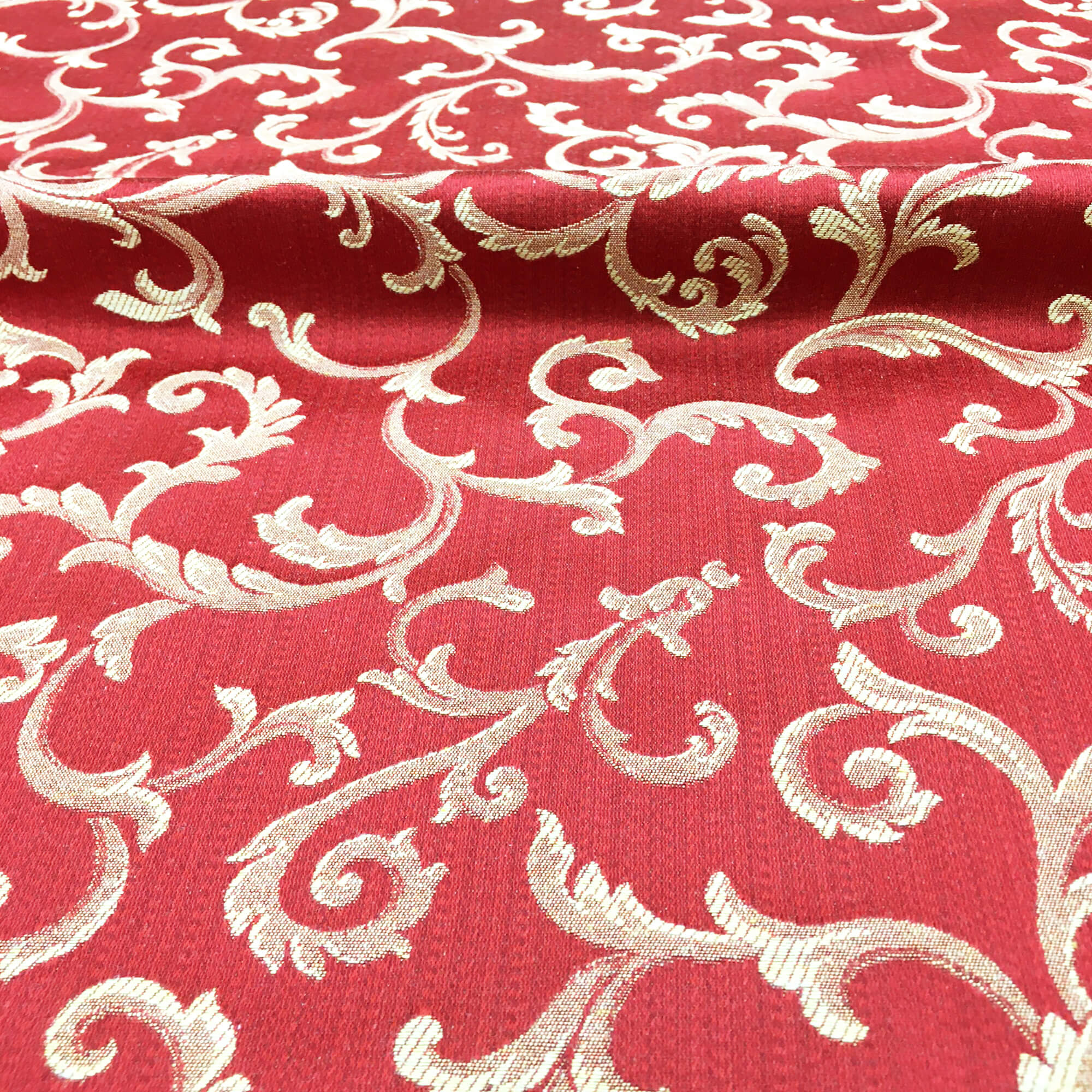 Luxury brocade fabric flower hot red, gold, brocade for your creative leisure, fabric for clothing, interior decoration, sold by 3 meters