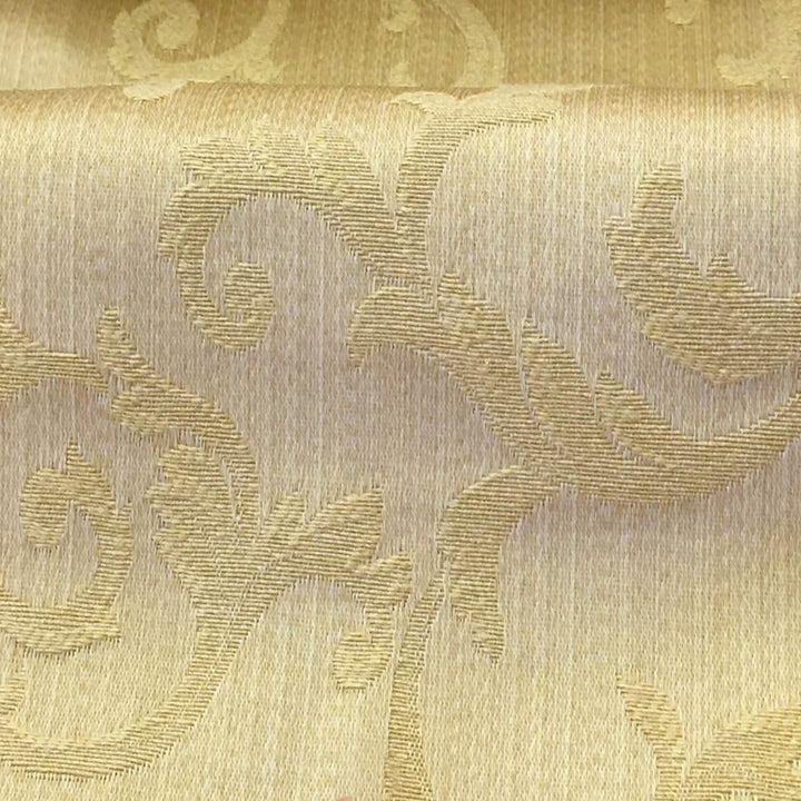 MARANO Gold Royal Floral Scroll Brocade Jacquard Fabric - Classic Modern Fabrics