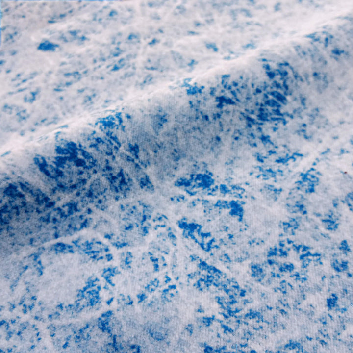 Marble Velvet Blue Abstract Upholstery Fabric - Classic & Modern