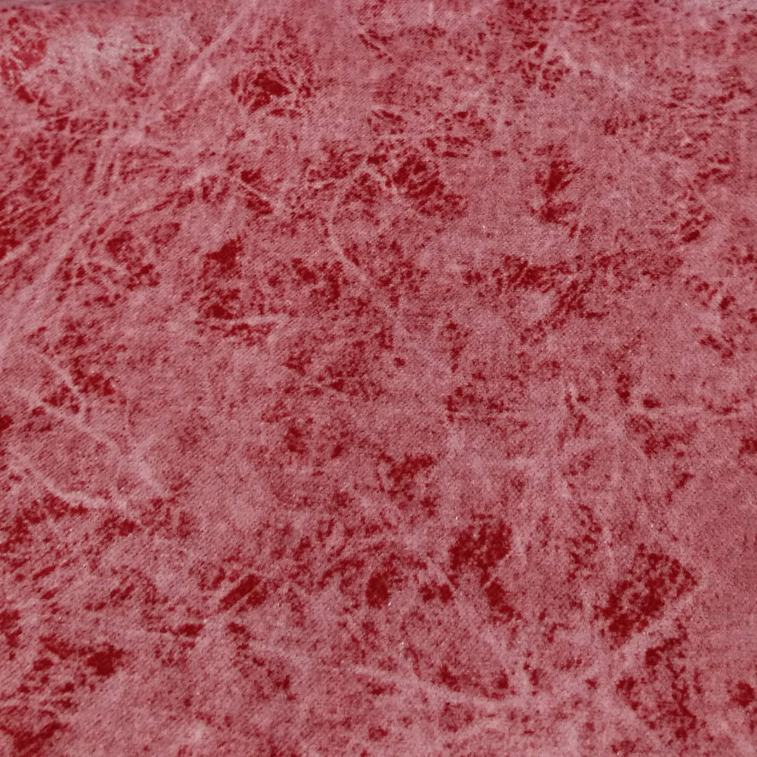 Marble Velvet Maroon Red Abstract Upholstery Fabric - Classic & Modern