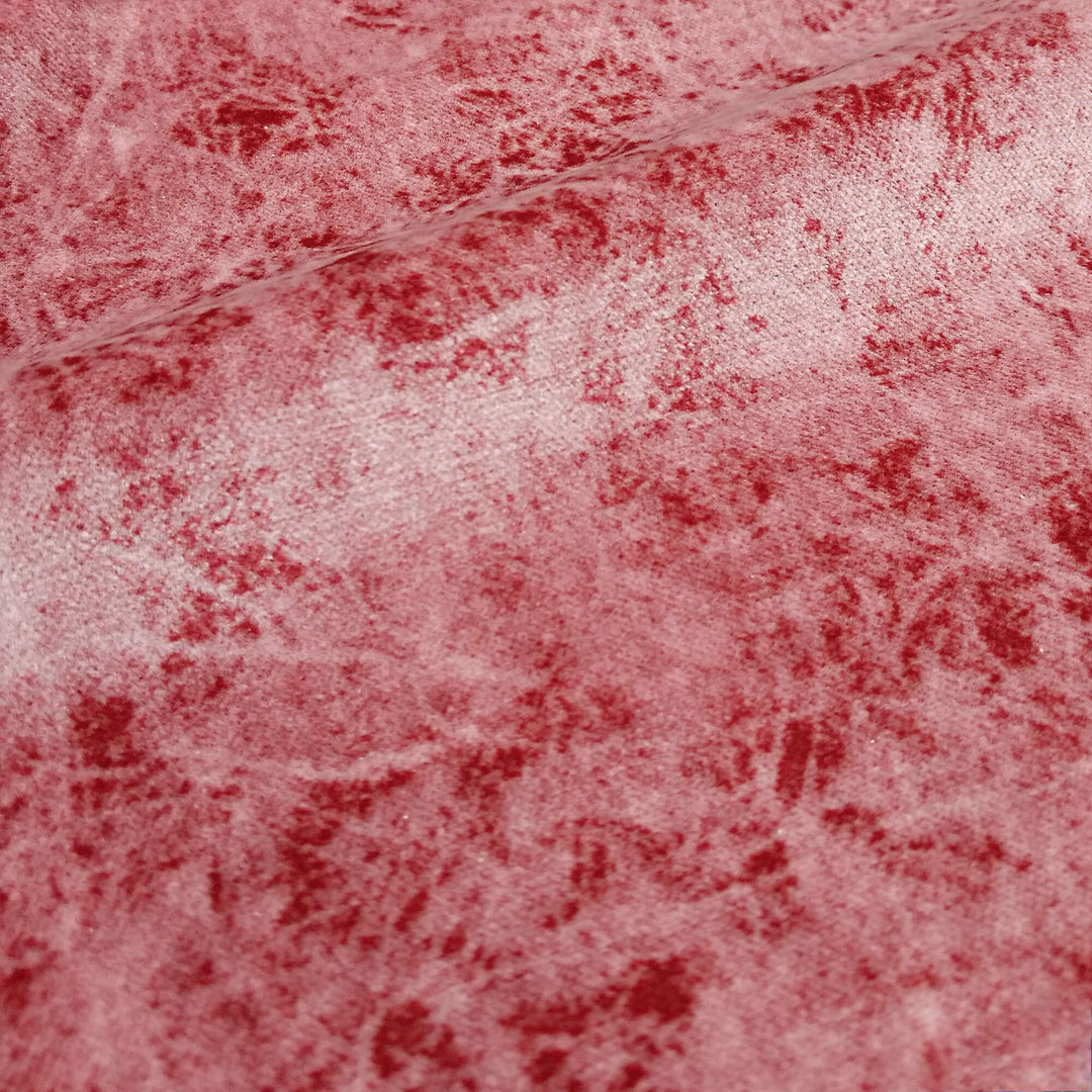 Marble Velvet Maroon Red Abstract Upholstery Fabric - Classic & Modern