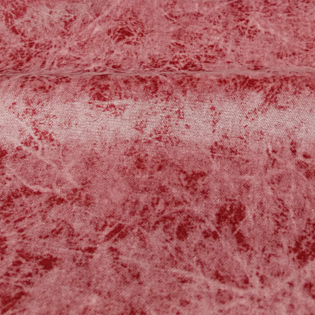 Bright Red Crushed Velvet Fabric