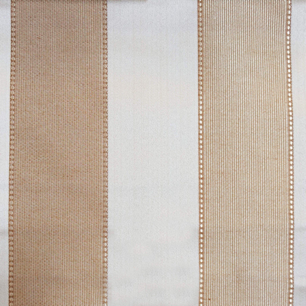 NAPOLI Light Brown Wide Striped Brocade Jacquard Fabric - Classic & Modern